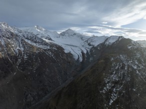 Schafkogel and Querkogel, glacier Schlaf Ferner, evening mood, Niedertal with three thousand metre