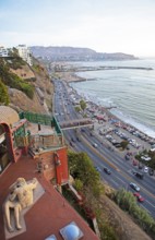 Coast in the district of Barranco, Lima, Peru, South America