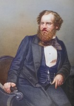 Albert Smith, 1816-1860, English humourist. Painted by DJ Pound after a photograph by Mayall. From