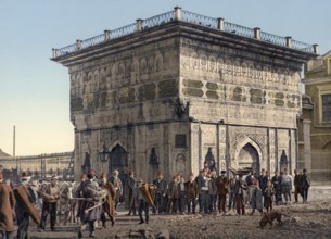 Tophane fountain, Constantinople, Turkey, Historical, digitally restored reproduction from a 19th