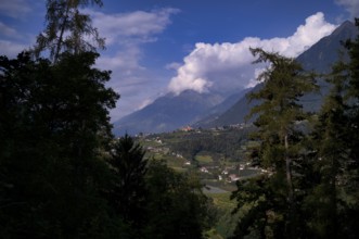 View of Johanneum, Student Convict, Dorf Tyrol, Tirolo, South Tyrol, Autonomous Province of