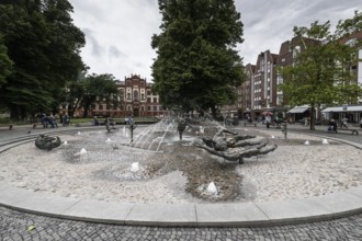 Old Town, University Square, Rostock, Mecklenburg-Western Pomerania, Germany, Europe