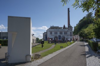 Riegel brewery on the Leopold Canal, produced from 1834 to 2003 in Riegel, Riegel am Kaiserstuhl,