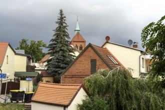 Old town with St George's Church in Arneburg, district of Stendal, Saxony-Anhalt, Germany, Europe