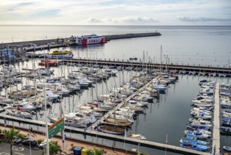 View of the harbour of the island's capital San Sebastian de La Gomera, La Gomera, Canary Islands,