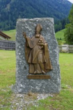 Figure of St Nicholas, cemetery of the baroque Roman Catholic parish church of St Nicholas,