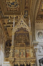 Transept with ciborium and papal altar, Lateran Basilica, Basilica San Giovanni in Laterano,