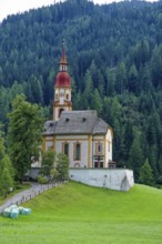 Baroque Roman Catholic parish church of St Nicholas, a listed building, Obernberg am Brenner,