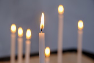 Candles, Collegiate Church of St Peter and Paul, Niederzell, UNESCO World Heritage Site, Reichenau