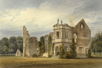 South-east view of the remains of Gorhambury House, Hertfordshire, belonging to the Earl of