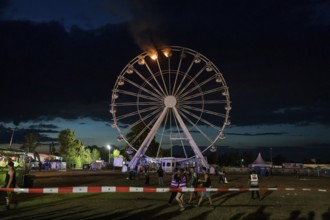 Ferris wheel catches fire at the Highfield Festival on Friday, Störmthaler See, 17.08.2024