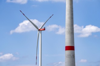 RWE wind farm near Marsberg, Nordex wind turbines, Hochsauerlandkreis, North Rhine-Westphalia,