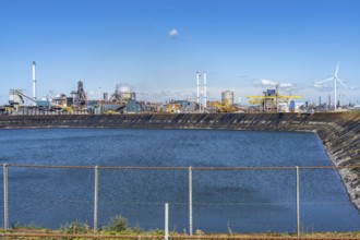 The Tata Steel steel and metallurgical plant in IJmuiden, Velsen, North Holland, Netherlands,