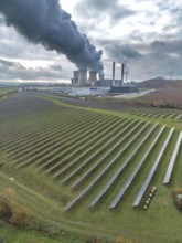 Solarpark Inden, a photovoltaic park in Inden, at the Weisweiler lignite-fired power plant of RWE