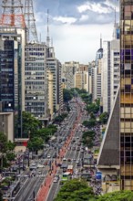 Paulista Avenue in the city of Sao Paulo, the financial center of Brazil, Avenida Paulista, Sao