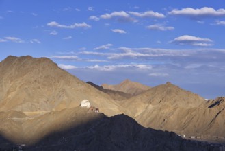 The Namgyal Tsemo Gompa monastery on Tsenmo Hill, a viewpoint over Leh, Ladakh, Jammu and Kashmir,