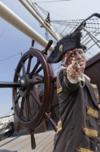 Pirate on a sailing ship