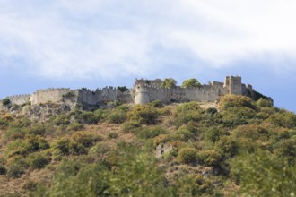 Citadel of the Byzantine ruined city of Mystras or Mistra on the Taygetos Mountains, UNESCO World