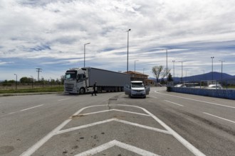 Abandoned border crossing Niki Medžitlija to North Macedonia, closed due to strike of Greek customs