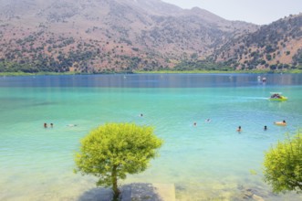 Lake Kournas, Georgioupolis, Chania, Crete, Greek Islands, Greece, Europe