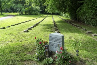 The park cemetery in Essen-Huttrop, the city's largest cemetery, burial ground of 213 Soviet