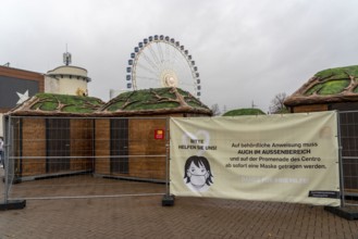 The Christmas market at the Centro shopping centre, set up but closed due to the 2nd lockdown