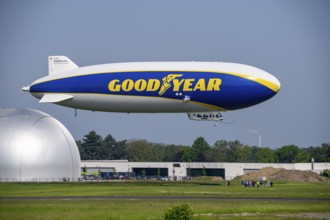 The Zeppelin NT, newly stationed at Essen/Mülheim Airport, undertakes sightseeing flights over the