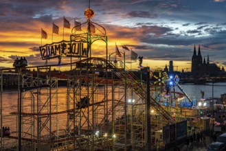 Happy Colonia funfair, Corona-compliant funfair at the Deutzer Werft, on the Rhine, Cologne