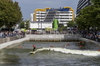 Surfing facility in the city centre of Rotterdam, Rif010, supposedly the world's first wave