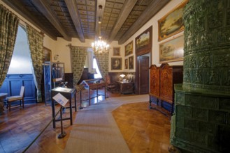 Museum, interior view, Kriebstein Castle, hilltop castle or Spornburg from the late Middle Ages on