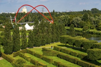 Nordsternpark, former site of the Nordstern colliery, on the Rhine-Herne Canal, in Gelsenkirchen,