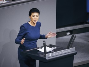 Sahra Wagenknecht, Non-attached Member, recorded during a debate in the German Bundestag on Epl 04,