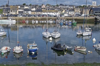 The inland port of Concarneau in Brittany. Finistere, France, Europe