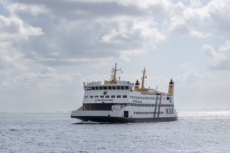 Car and passenger ferry North Friesland on the North Sea, Föhr, North Sea island, North Friesland,