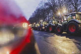 Road blockades in the centre of Berlin, taken as part of the farmers' protests in Berlin, 15.01