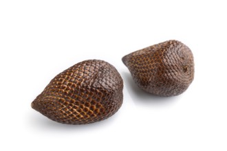 Salak or snake fruit isolated on white background. Side view, close up. Tropical, healthy food,