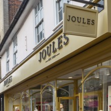 Signs outside Joules clothing shop, Ipswich, Suffolk, England, UK