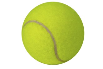 Close-up of a cropped tennis ball