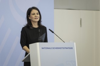 Annalena Bärbock (Alliance 90/The Greens), Federal Foreign Minister, recorded at the event to mark