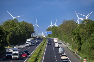 RWE Windpark Jüchen A44n, Windpark Garzweiler, at the Garzweiler opencast lignite mine, on the A44