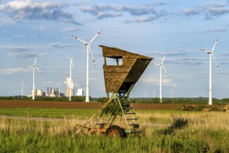 RWE wind farm near Bedburg, at the Garzweiler open-cast mine, on recultivated part of the open-cast