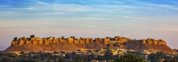 Panorama of Jaisalmer Fort, one of the largest forts in the world, known as the Golden Fort Sonar