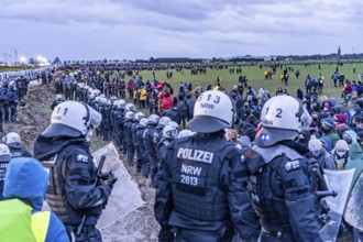 Violent clashes between thousands of demonstrators and the police, after a demonstration against