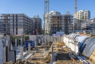 Major construction site Parc Durant, on Henri-Dunant-Strasse in Essen-Rüttenscheid, where 298