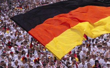 Fan march, German football fans march to the quarter-final Spain versus Germany, UEFA EURO 2024,