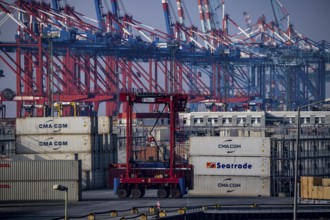 Container terminal in the seaport of Bremerhaven, Eurogate Container Terminal with almost 50