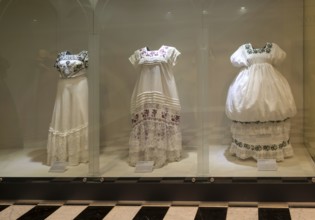 Interior of city museum, Campeche city, Campeche State, Mexico Spanish colonial female clothing