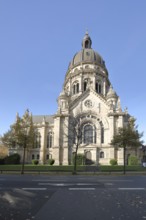 Christ Church with dome in the High Renaissance style, Old Town, Mainz, Rhine-Hesse region,