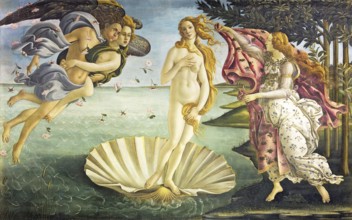 Die Geburt der Venus, Birth Of Venus (1485), Painting by Sandro Botticelli (1 March 1445, 1510),