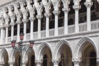 Facade of the Doge's Palace, Venice, Italy, Europe